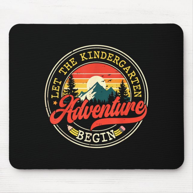Mousepad De volta às aulas, deixe a aventura do jardim de i (Frente)