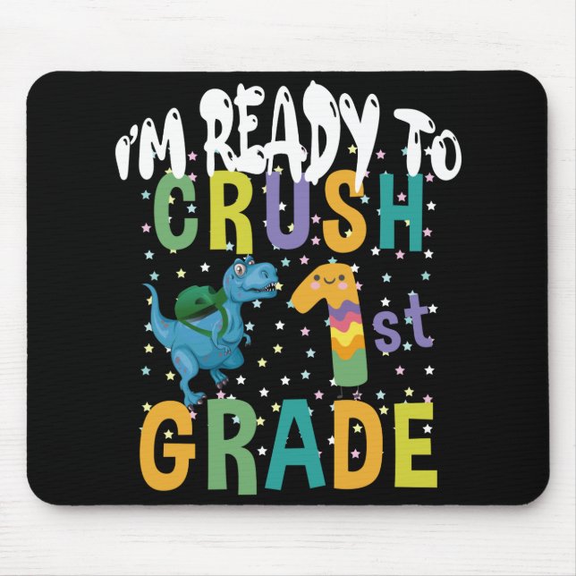 Mousepad De Volta às Aulas Estou Pronto para Detonar o 1º A (Frente)