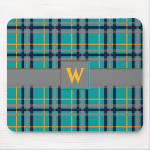 Mousepad de Xadrez azul e laranja