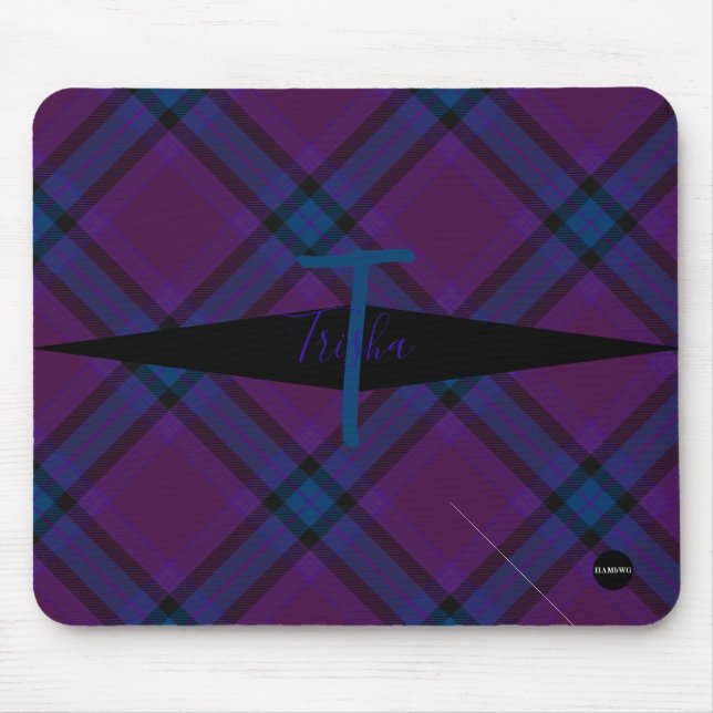 Mousepad de xadrez - HAMbyWG - Maroon e Teal (Frente)