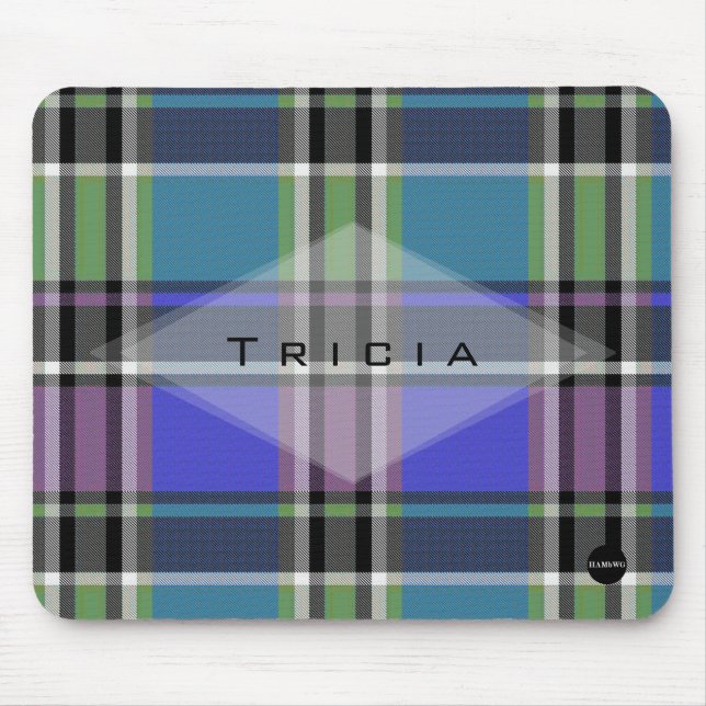 Mousepad de Xadrez rosa e roxa - HAMbyWG (Frente)