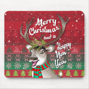 Mousepad Dear Reindeer - Merry Christmas and happy NewYear