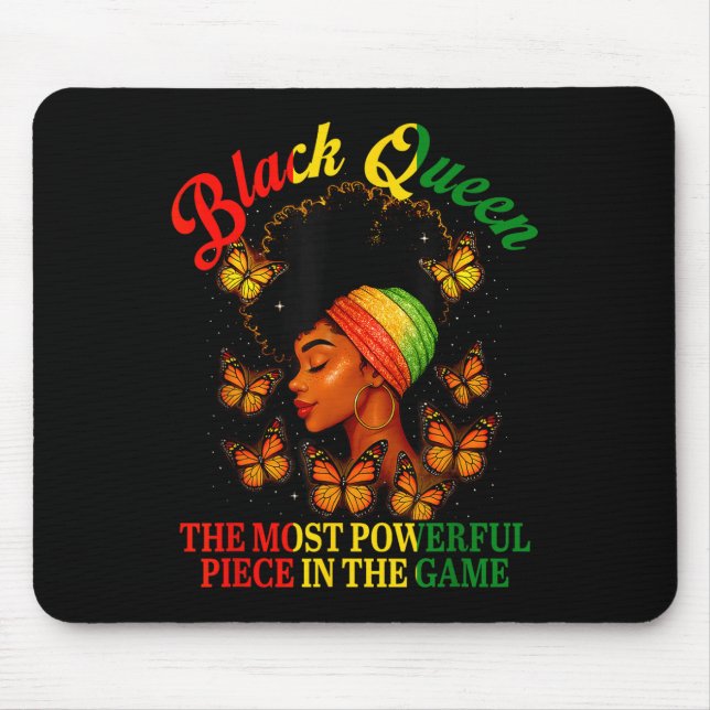 Mousepad Décima Sétima Rainha Negra Peça Poderosa No (Frente)