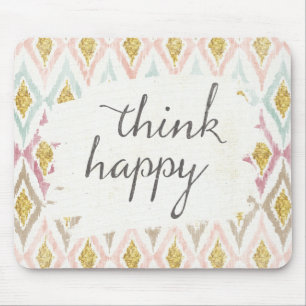 Mousepad Deco macio V pensa feliz