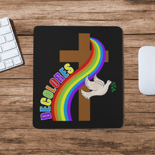 Mousepad DeColores Cursillo Rainbow com Cross and Peace Do