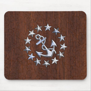 Mousepad Decor Anchor do Bandeira do Yacht Náutico America