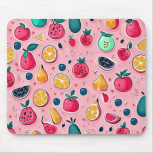 Mousepad Decor cor-de-rosa fruta