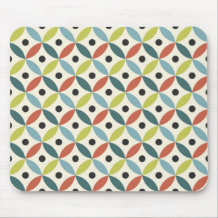 Mousepad Decoração colorida do Meio século