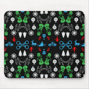 Mousepad Decoração de Natal da Polícia