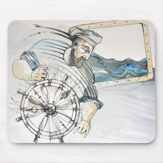 Mousepad Decoração náutica do marinheiro (Frente)