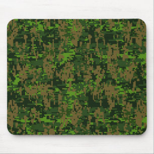Mousepad Decoração verde da camuflagem de Digitas do esti