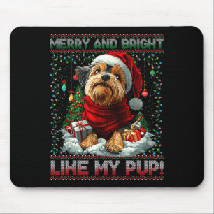 Mousepad Decorações De árvore De Natal Do Terrier De Yorksh