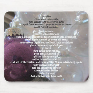 Mousepad Decorações de Árvore de Purpurina