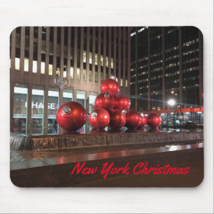 Mousepad Decorações de Férias NYC de Natal Nova Iorque