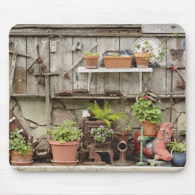 Mousepad Decorações em cerca de madeira, Ilha Catalina, (Frente)