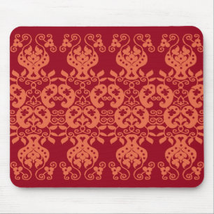 Mousepad decorativo alaranjado do teste padrão de