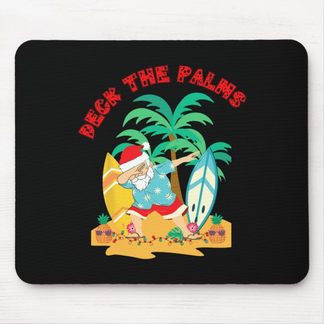 Mousepad Decore As Palmeiras Santa Dabbing - Natal Praia Tr (Frente)