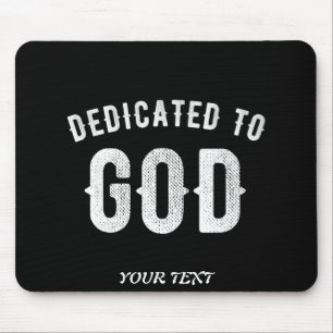 MOUSEPAD DEDICADO A DEUS TEXTO BRANCO LEGAL PERSONALIZÁVEL