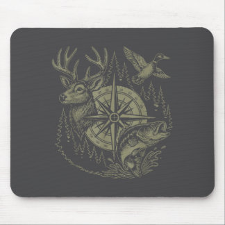 Mousepad Deer Duck Fishing Hunting Solves Most Of My Proble