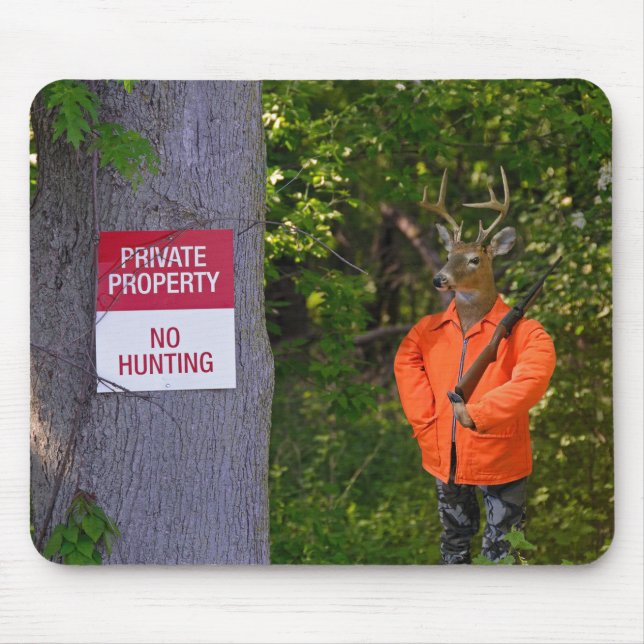 Mousepad Deer Hunter em Woods com Sinal (Frente)