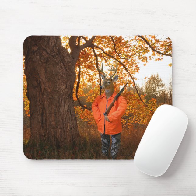 Mousepad Deer Hunter In Woods (Com mouse)
