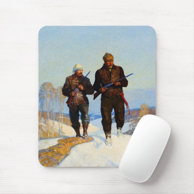 Mousepad Deer Hunters por Newell Convers Wyeth (Com mouse)