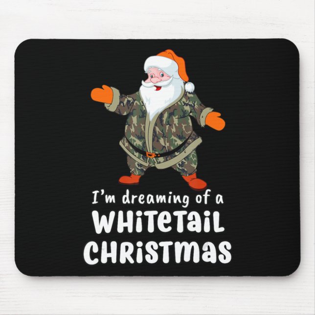 Mousepad Deer Hunting Whitetail Christmas Camo Papais noeis (Frente)