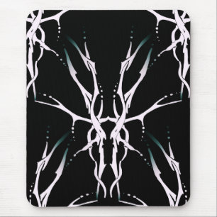 Mousepad Deer Skull Tribal Tattoo Digital White e Black