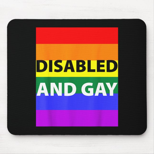 Mousepad Deficiente e Gay Engraçado para Homens Mulheres (Frente)