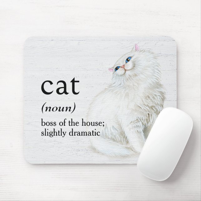 Mousepad Definição CAT Para A Madeira Branqueada (Com mouse)