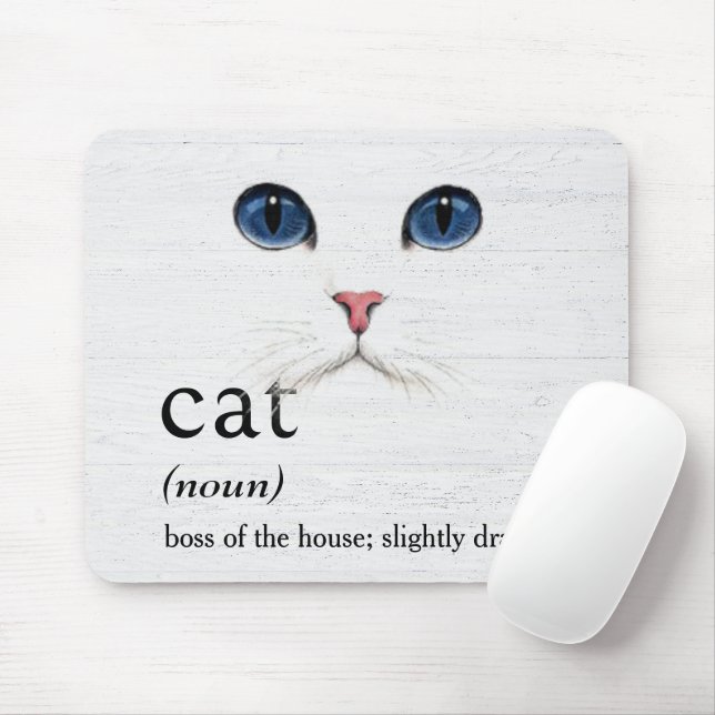 Mousepad Definição CAT Para A Madeira Branqueada (Com mouse)