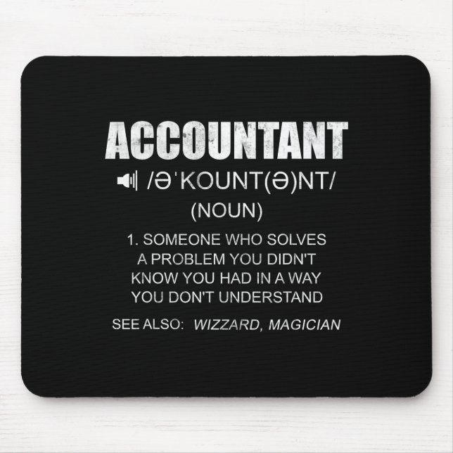 Mousepad Definição contador engraçado presente cpa tributaç (Frente)