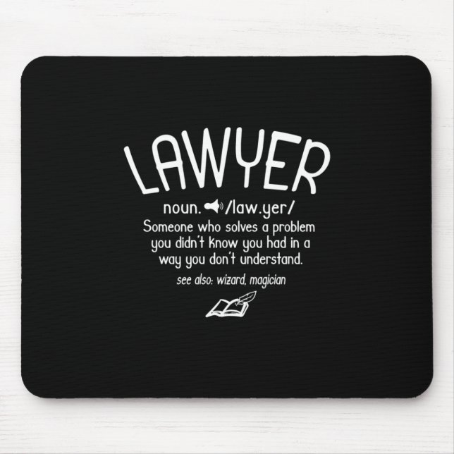 Mousepad Definição de Advogado Funny (Frente)