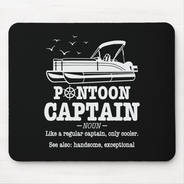 Mousepad Definição de Capitão de Pontão Vida de Barco Engra (Frente)