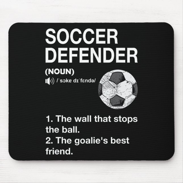 Mousepad Definição de defensor de futebol Jogador de futebo (Frente)