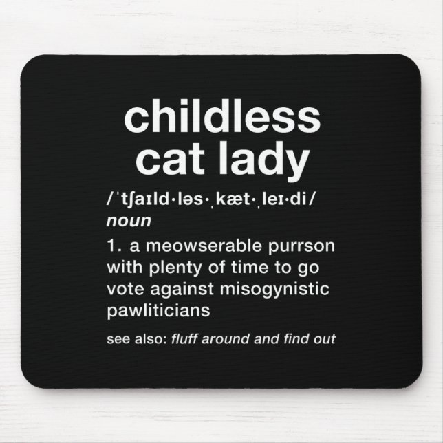 Mousepad Definição de Dicionário de Lady Funny (Frente)