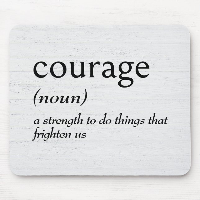 Mousepad Definição De Dicionário Para A CORAGEM (Frente)