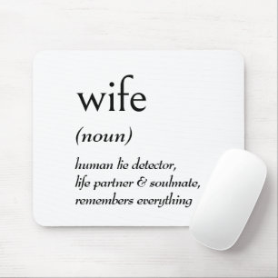 Mousepad Definição de Dicionário para ESPOSA