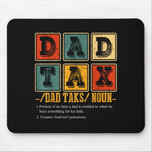 Mousepad Definição de Imposto do Pai Divertido Retrô Papai 