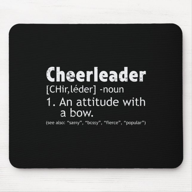 Mousepad Definição de líder de torcida Cheerleading Mulhere (Frente)