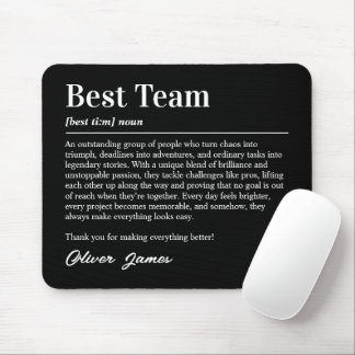 Mousepad Definição de Melhor Equipe Personalizada Apreciaçã