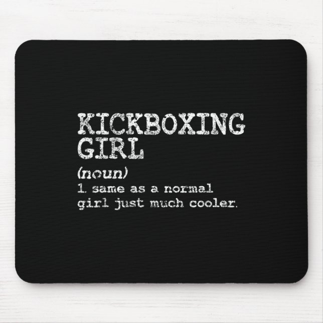 Mousepad Definição de Menina de Kickboxing Engraçado Mulher (Frente)