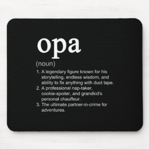 Mousepad Definição de Opa Divertido Legal Substantivo