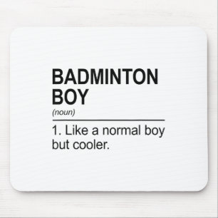 Mousepad Definição de Substantivo Menino de Badminton Petec