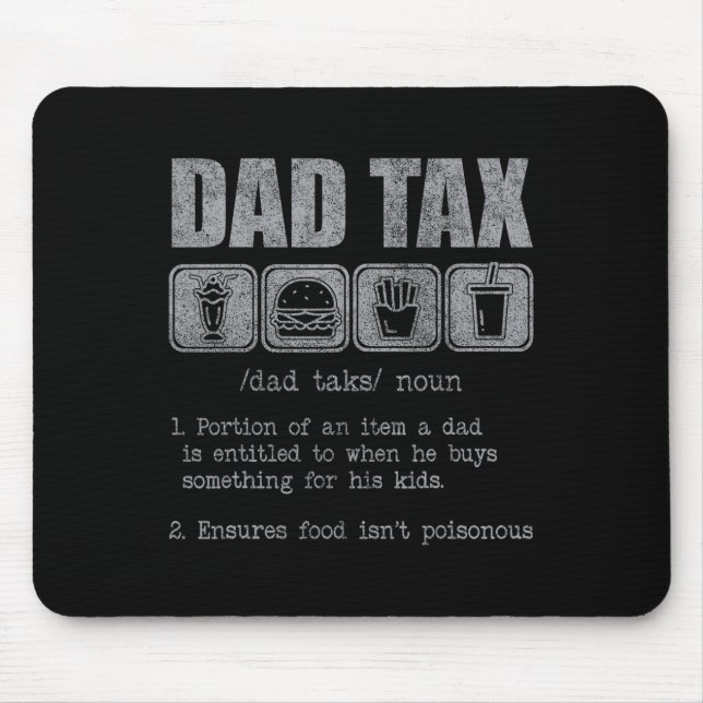 Mousepad Definição do Imposto do pai Funny Pai Imposto Piad (Frente)