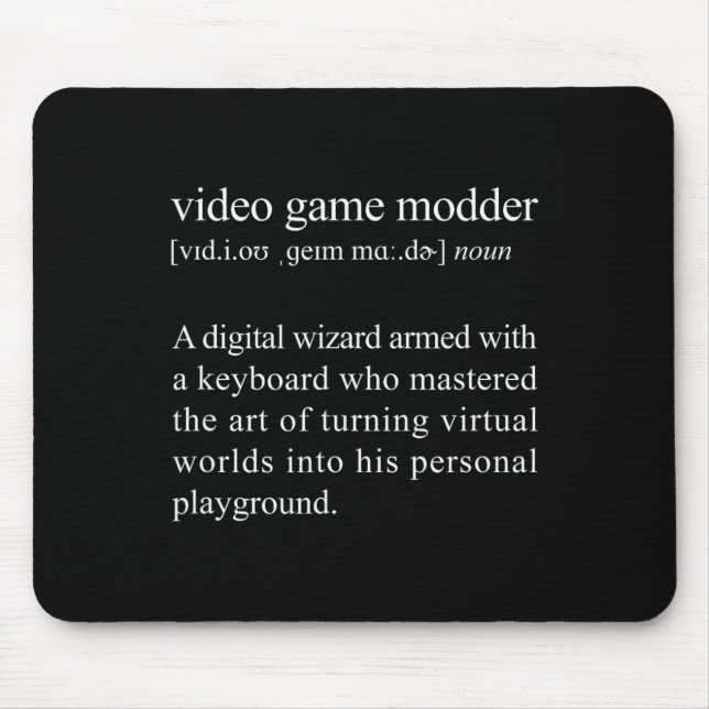 Mousepad Definição do Modder de Jogo de Vídeo - Modulação d (Frente)