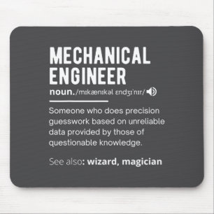 Mousepad Definição Engraçada de Engenheiro Mecânico Engenha