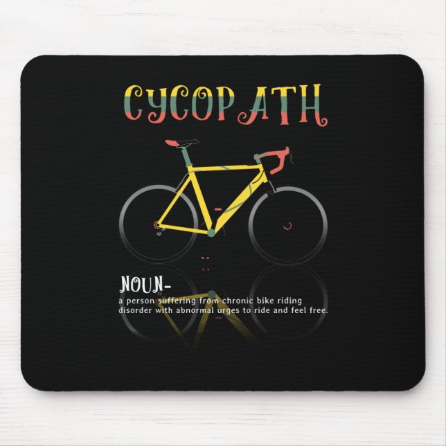 Mousepad Definição Engraçado Presente do Viciado em Ciclo p (Frente)