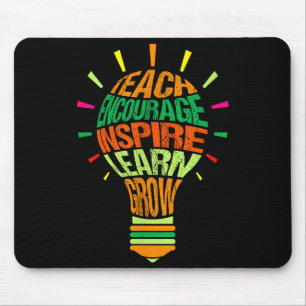 Mousepad Definição Inspiradora de Professor Colorido Lâmpad