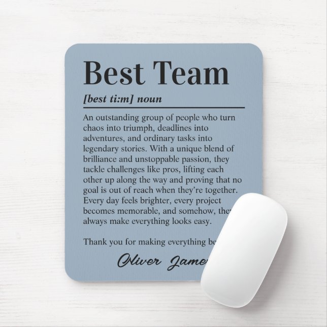 Mousepad Definição Personalizada da Melhor Equipe no Local  (Com mouse)